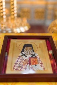 Икона свет. Нектария Эгинского с частицей св. мощей святого